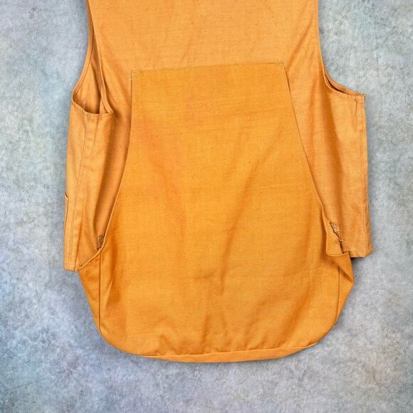 VTG 70s Hunting Vest Sz L Tan Shooting Pockets USA Utility Apache Brand - Picture 8 of 8